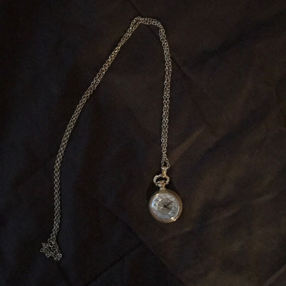 Long watch necklace